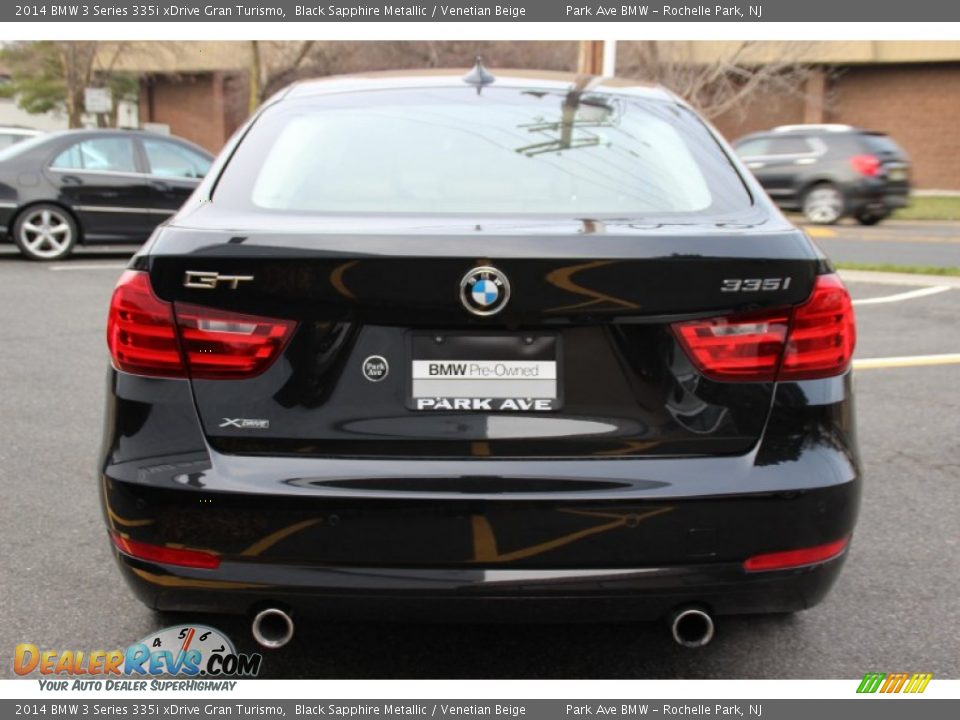 2014 BMW 3 Series 335i xDrive Gran Turismo Black Sapphire Metallic / Venetian Beige Photo #4