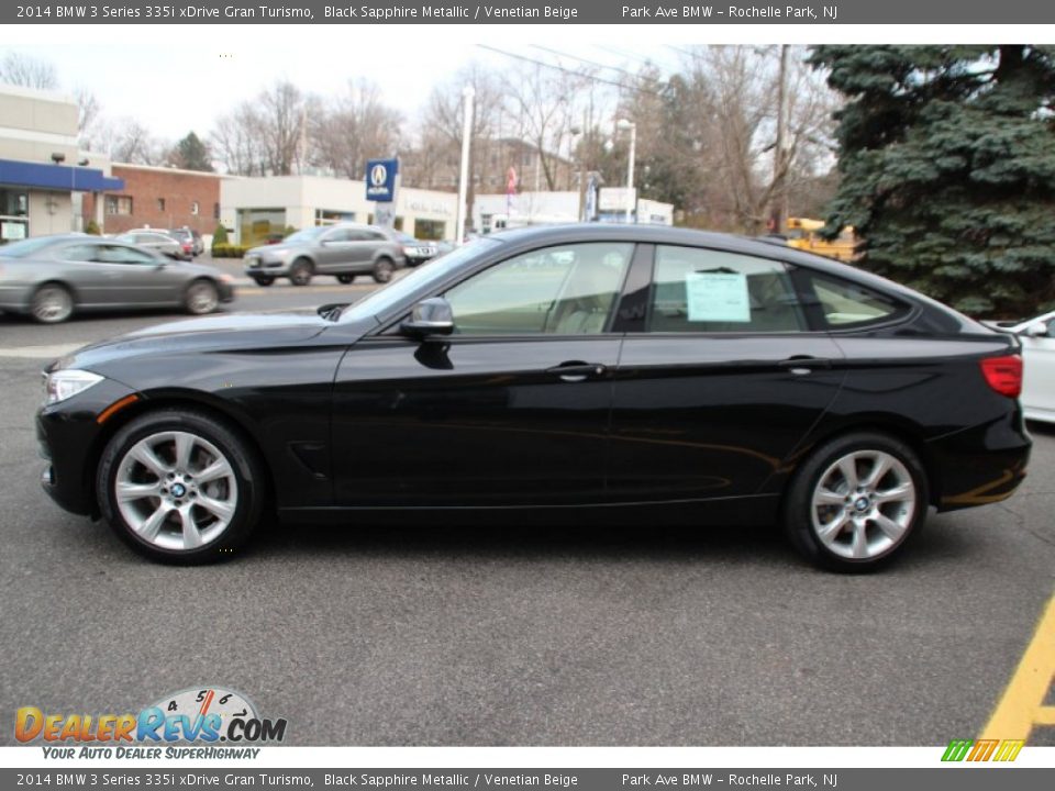 2014 BMW 3 Series 335i xDrive Gran Turismo Black Sapphire Metallic / Venetian Beige Photo #6
