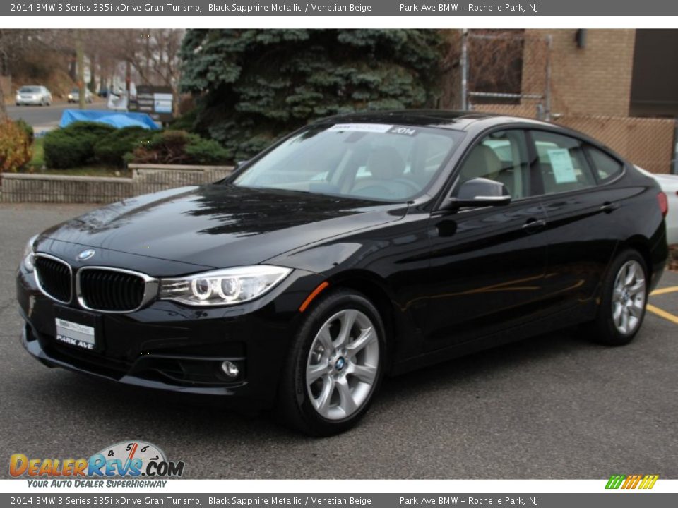 2014 BMW 3 Series 335i xDrive Gran Turismo Black Sapphire Metallic / Venetian Beige Photo #7
