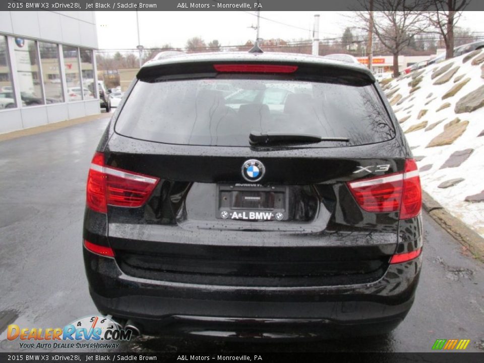 2015 BMW X3 xDrive28i Jet Black / Saddle Brown Photo #5