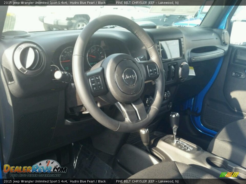 2015 Jeep Wrangler Unlimited Sport S 4x4 Hydro Blue Pearl / Black Photo #6