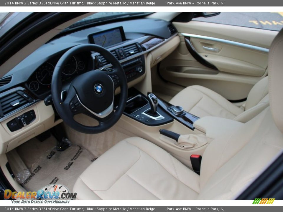 2014 BMW 3 Series 335i xDrive Gran Turismo Black Sapphire Metallic / Venetian Beige Photo #11