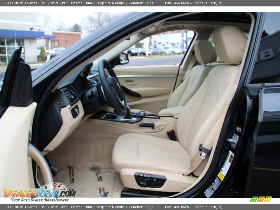 2014 BMW 3 Series 335i xDrive Gran Turismo Black Sapphire Metallic / Venetian Beige Photo #12