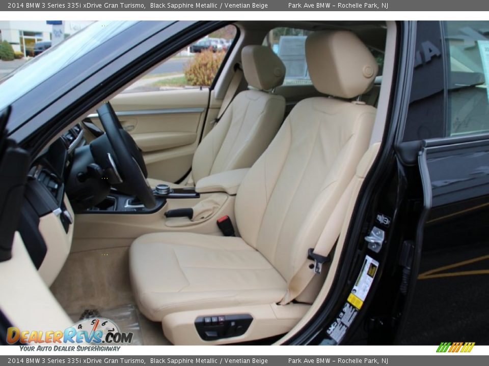 2014 BMW 3 Series 335i xDrive Gran Turismo Black Sapphire Metallic / Venetian Beige Photo #14