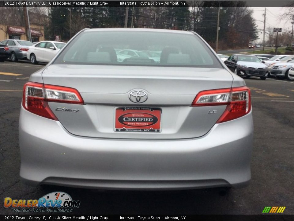 2012 Toyota Camry LE Classic Silver Metallic / Light Gray Photo #5