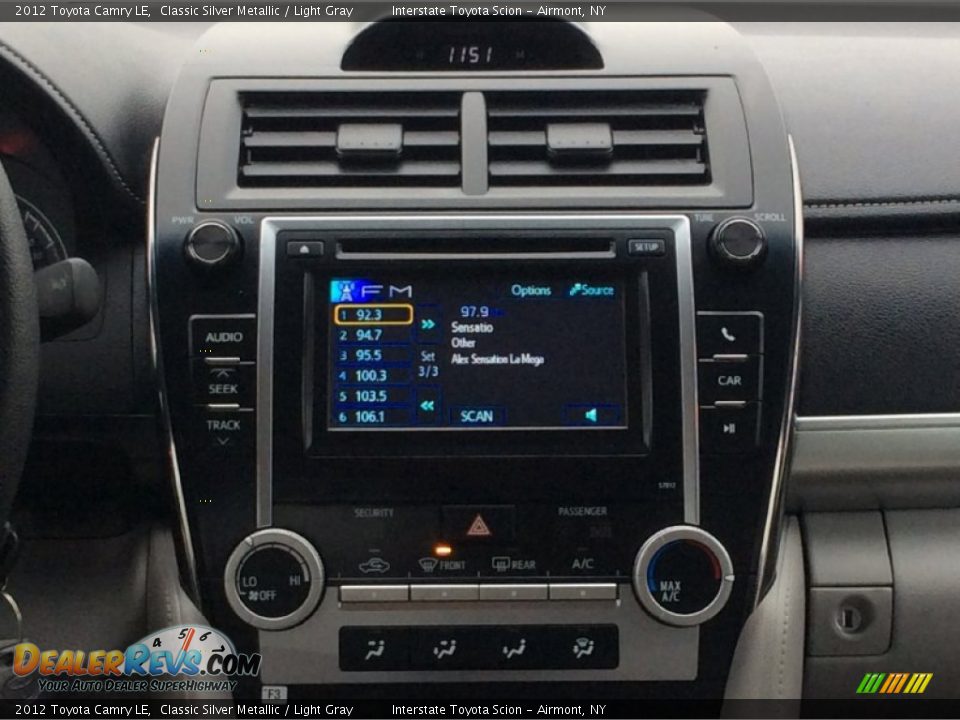 2012 Toyota Camry LE Classic Silver Metallic / Light Gray Photo #14