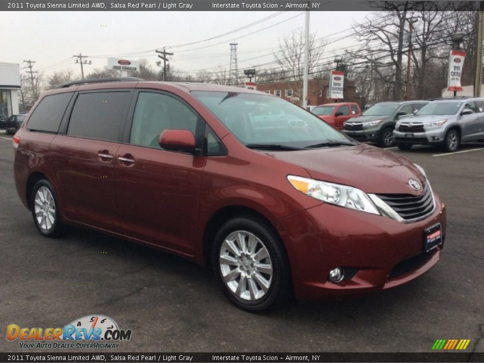 2011 Toyota Sienna Limited AWD Salsa Red Pearl / Light Gray Photo #3