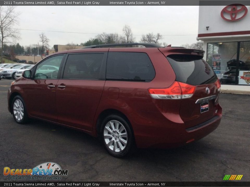 2011 Toyota Sienna Limited AWD Salsa Red Pearl / Light Gray Photo #6