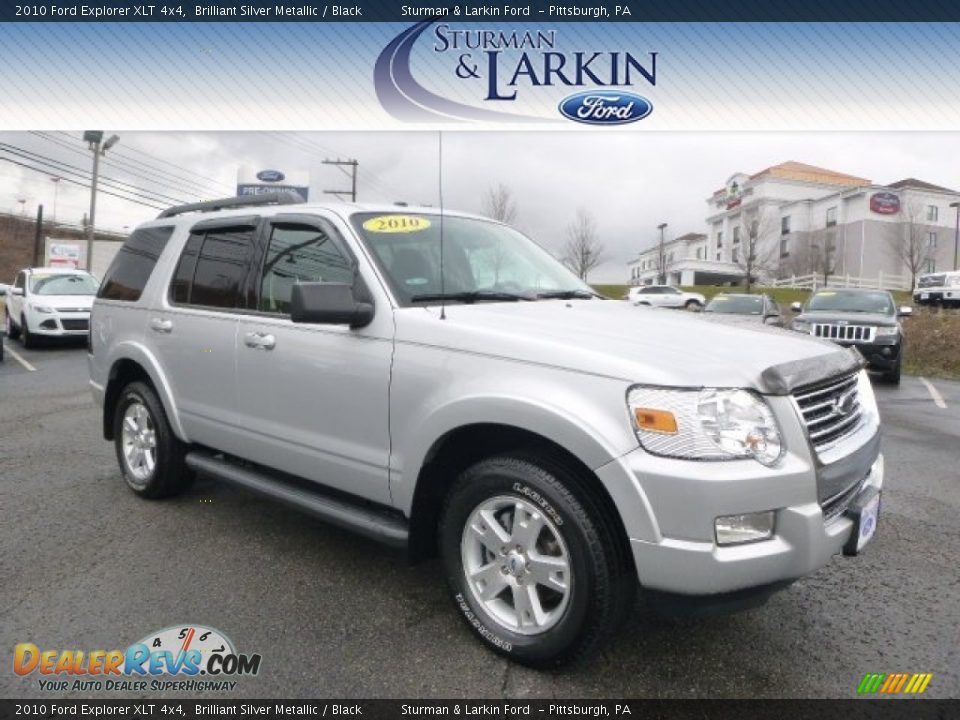 2010 Ford Explorer XLT 4x4 Brilliant Silver Metallic / Black Photo #1