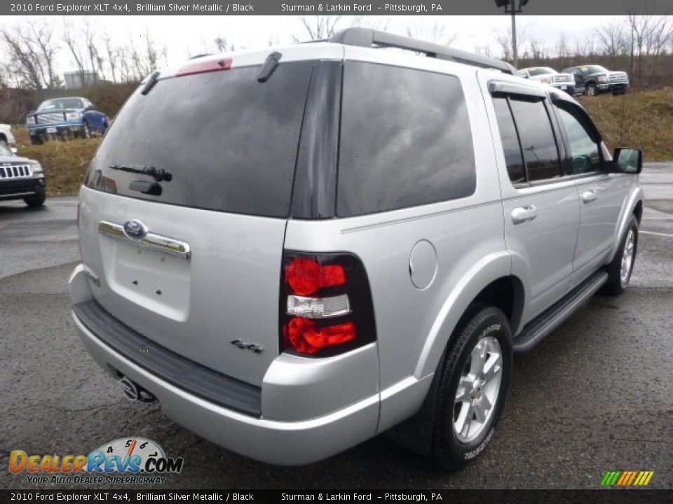 2010 Ford Explorer XLT 4x4 Brilliant Silver Metallic / Black Photo #2