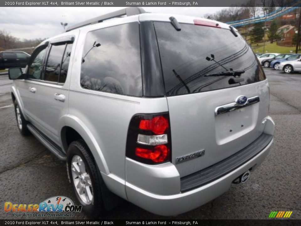 2010 Ford Explorer XLT 4x4 Brilliant Silver Metallic / Black Photo #3