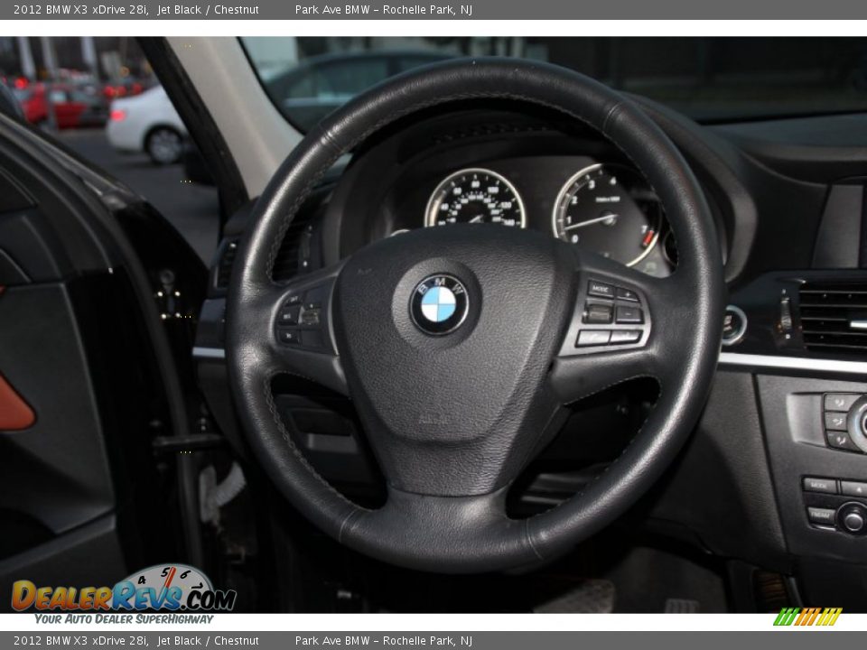 2012 BMW X3 xDrive 28i Jet Black / Chestnut Photo #18