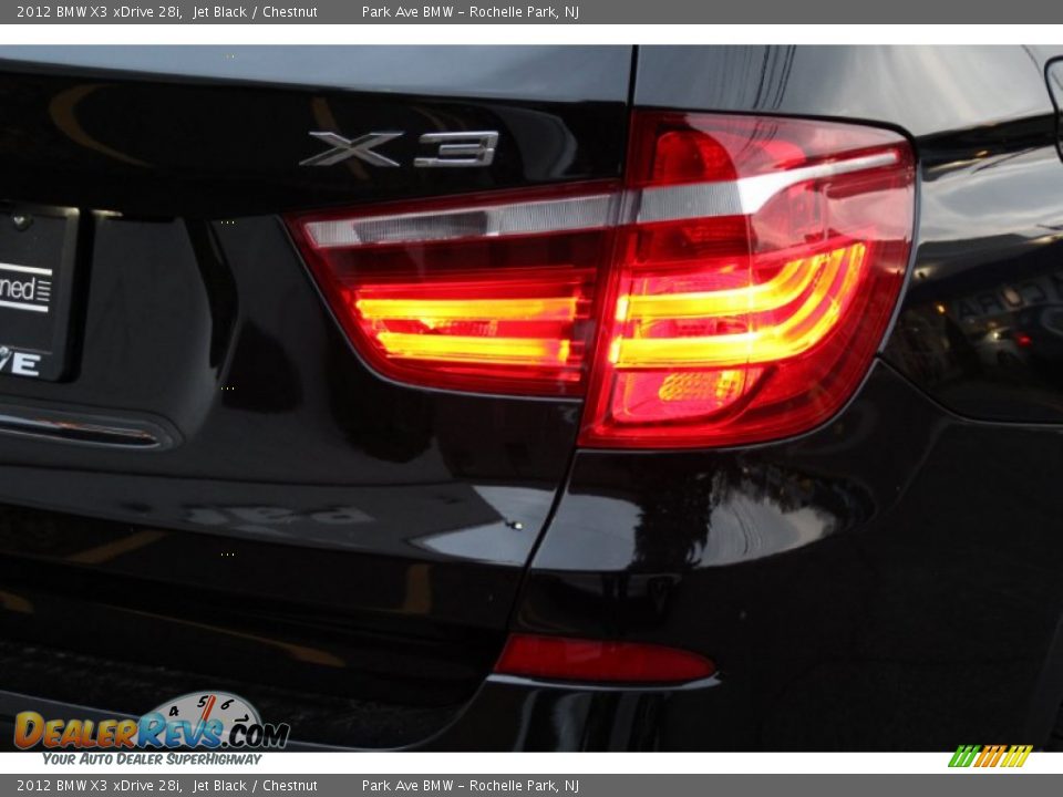 2012 BMW X3 xDrive 28i Jet Black / Chestnut Photo #23