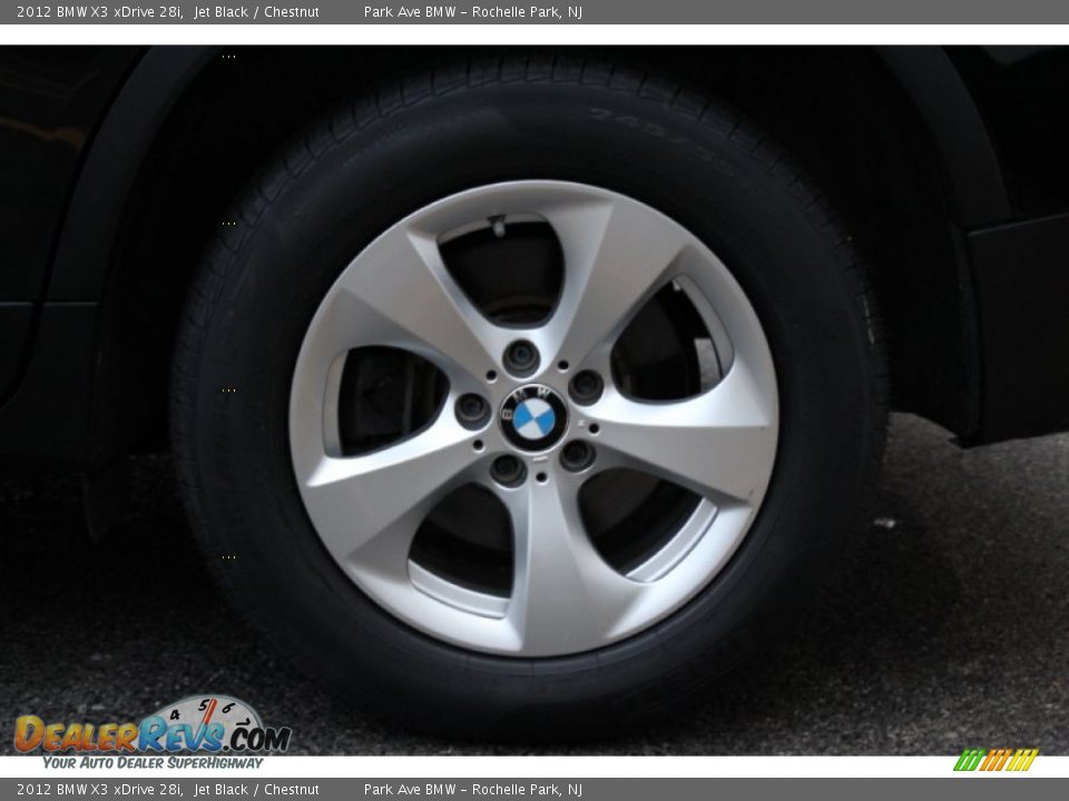 2012 BMW X3 xDrive 28i Jet Black / Chestnut Photo #32