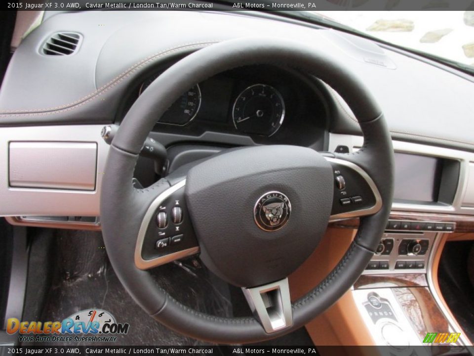 2015 Jaguar XF 3.0 AWD Steering Wheel Photo #16