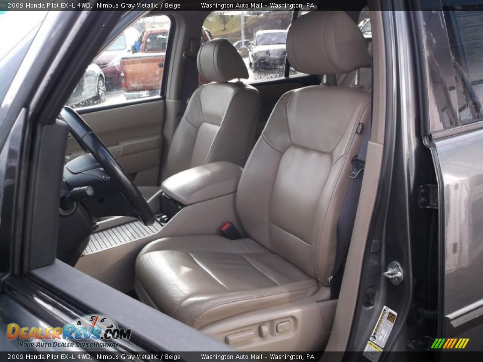 Front Seat of 2009 Honda Pilot EX-L 4WD Photo #12