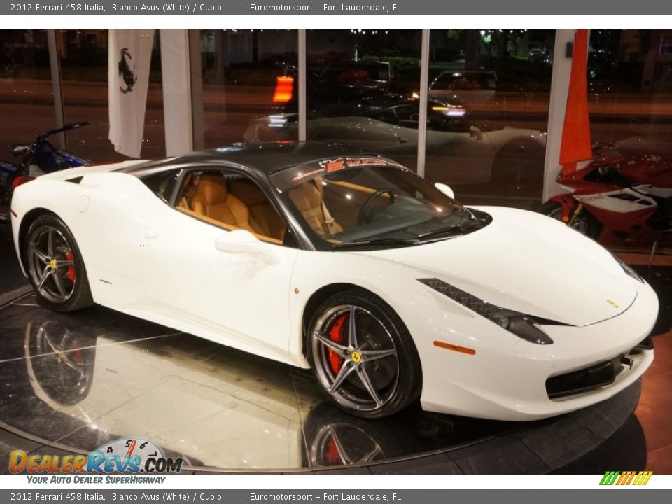 2012 Ferrari 458 Italia Bianco Avus (White) / Cuoio Photo #7