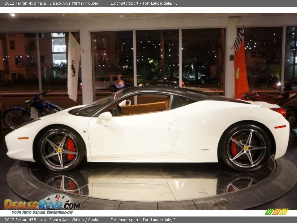 2012 Ferrari 458 Italia Bianco Avus (White) / Cuoio Photo #12