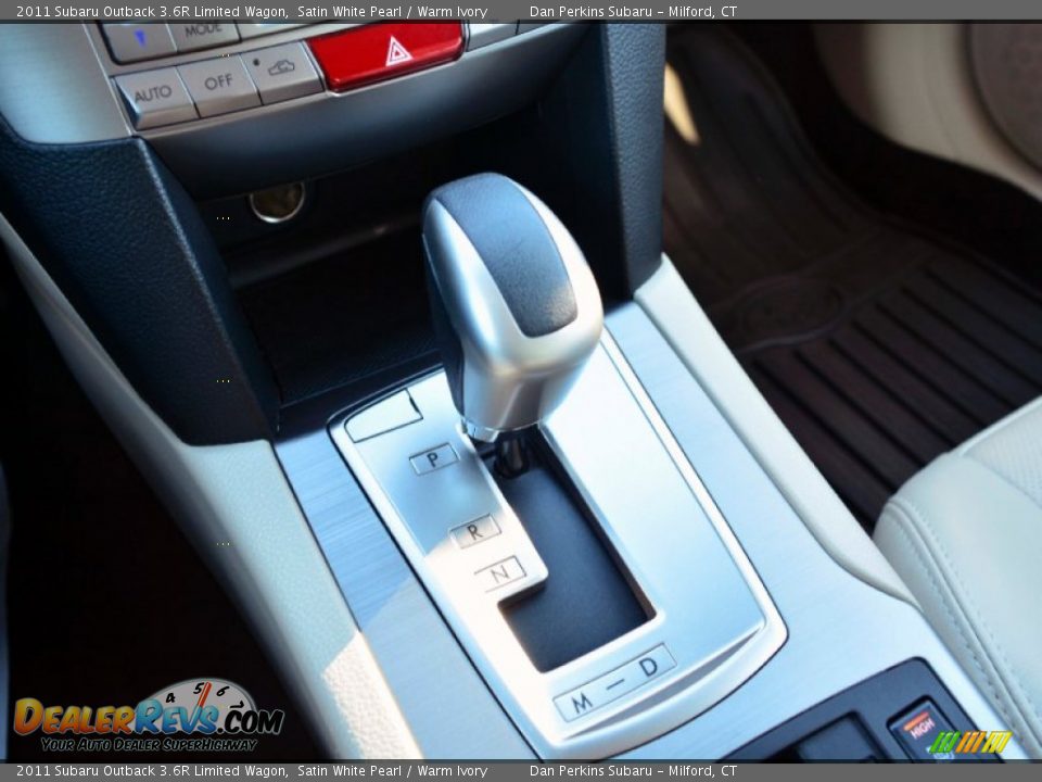 2011 Subaru Outback 3.6R Limited Wagon Satin White Pearl / Warm Ivory Photo #14