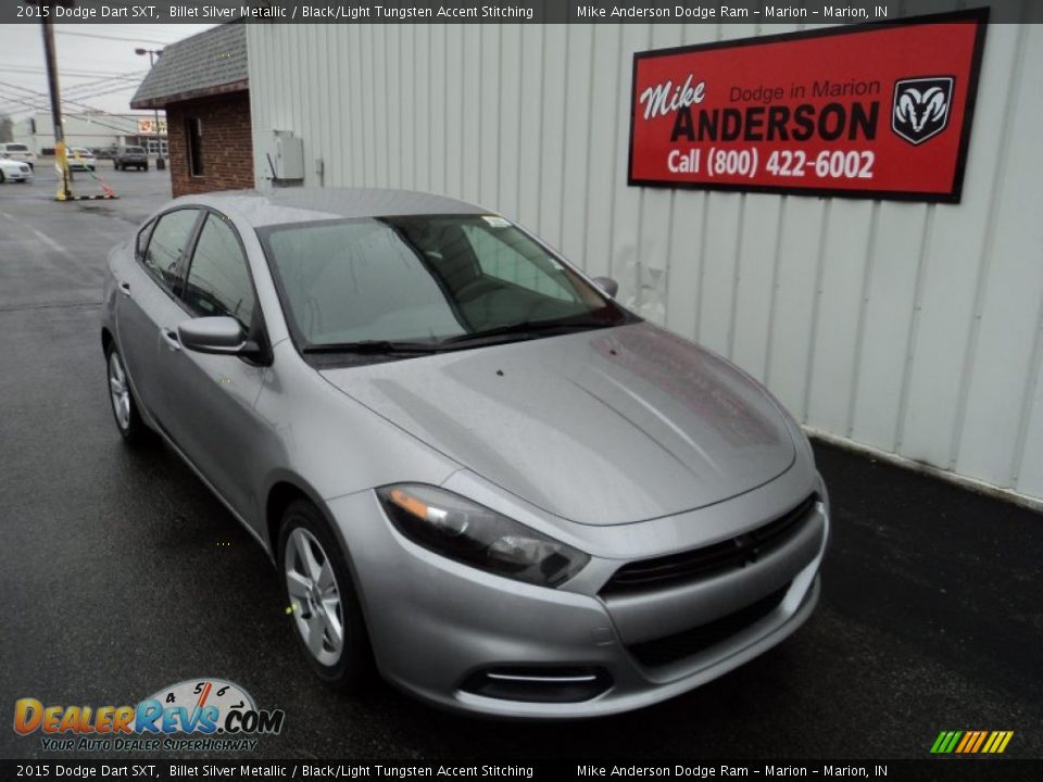 2015 Dodge Dart SXT Billet Silver Metallic / Black/Light Tungsten Accent Stitching Photo #1