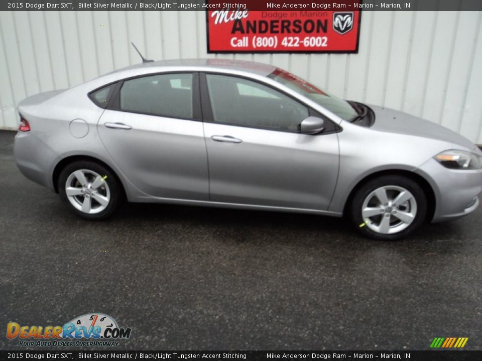 2015 Dodge Dart SXT Billet Silver Metallic / Black/Light Tungsten Accent Stitching Photo #2