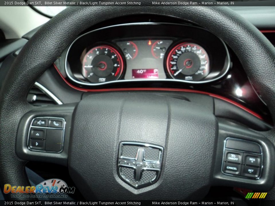 2015 Dodge Dart SXT Billet Silver Metallic / Black/Light Tungsten Accent Stitching Photo #7