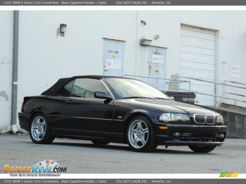 2003 BMW 3 Series 330i Convertible Black Sapphire Metallic / Sand Photo #3