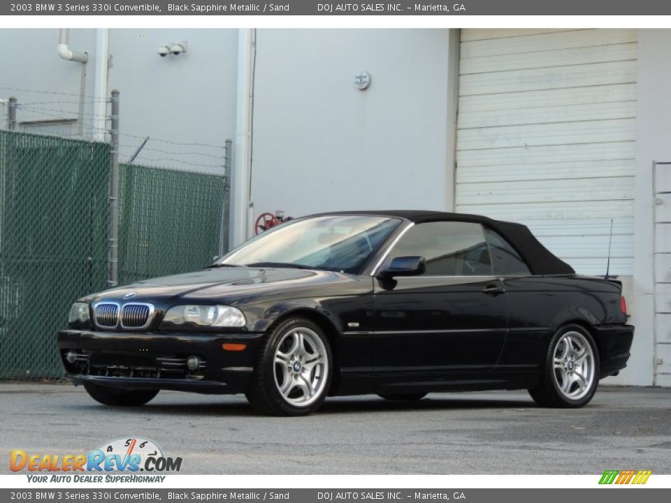 2003 BMW 3 Series 330i Convertible Black Sapphire Metallic / Sand Photo #4