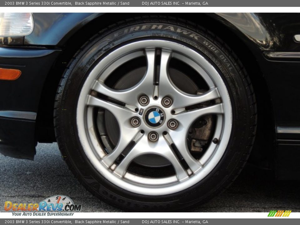 2003 BMW 3 Series 330i Convertible Black Sapphire Metallic / Sand Photo #16