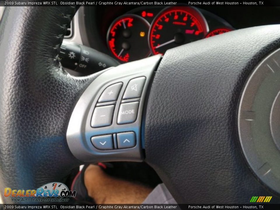 2009 Subaru Impreza WRX STi Obsidian Black Pearl / Graphite Gray Alcantara/Carbon Black Leather Photo #27