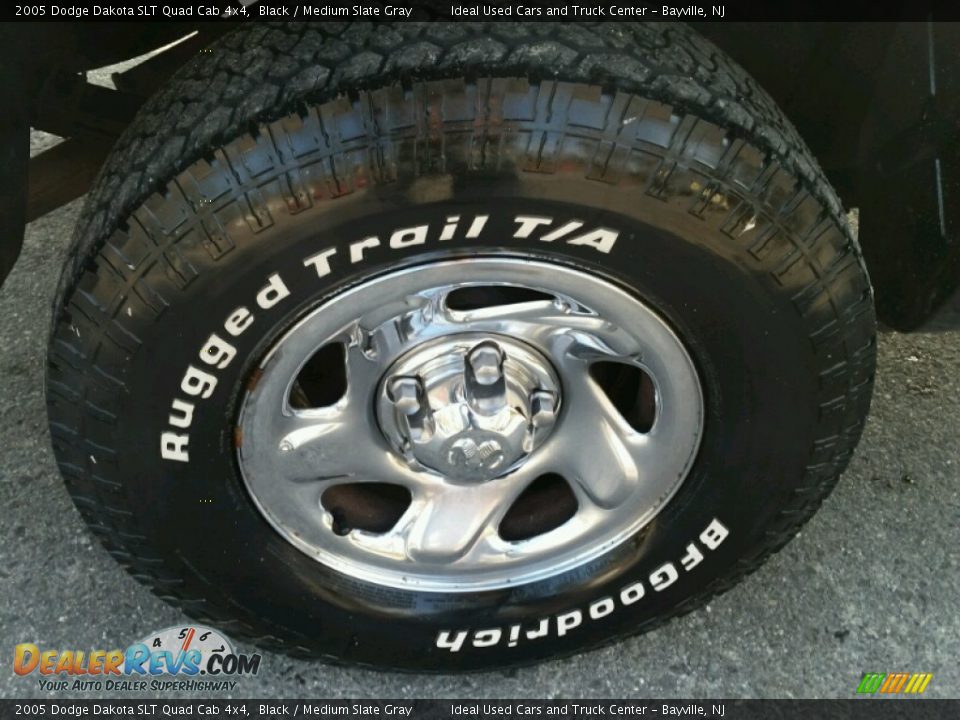 2005 Dodge Dakota SLT Quad Cab 4x4 Black / Medium Slate Gray Photo #7