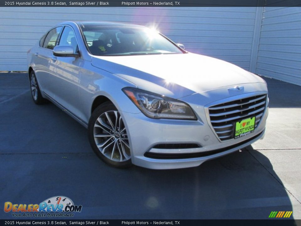 2015 Hyundai Genesis 3.8 Sedan Santiago Silver / Black Photo #2