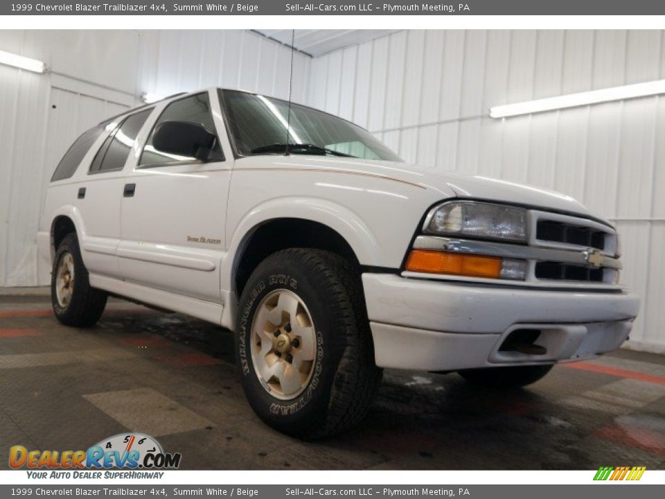 1999 Chevrolet Blazer Trailblazer 4x4 Summit White / Beige Photo #5