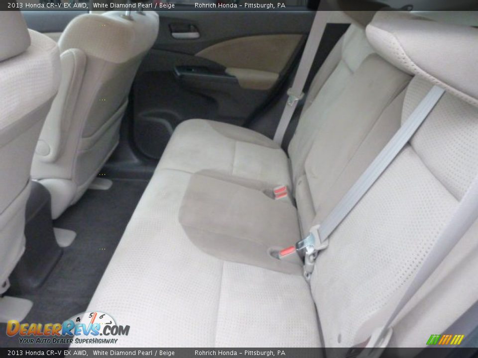 2013 Honda CR-V EX AWD White Diamond Pearl / Beige Photo #5