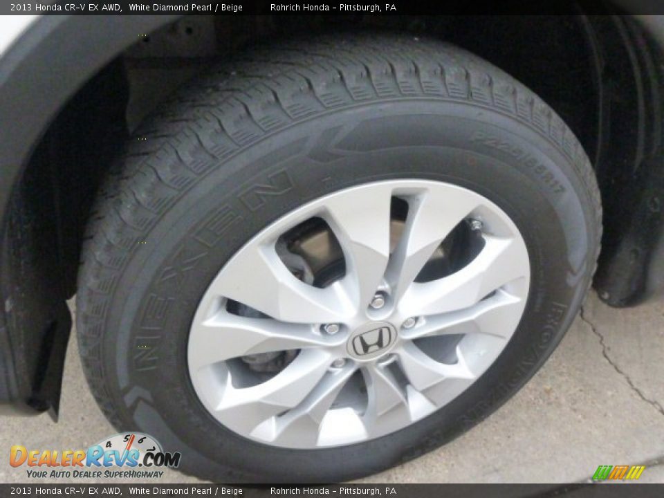 2013 Honda CR-V EX AWD White Diamond Pearl / Beige Photo #8