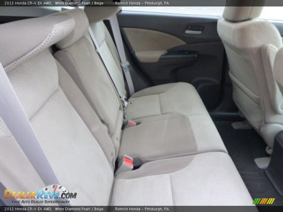 2013 Honda CR-V EX AWD White Diamond Pearl / Beige Photo #14