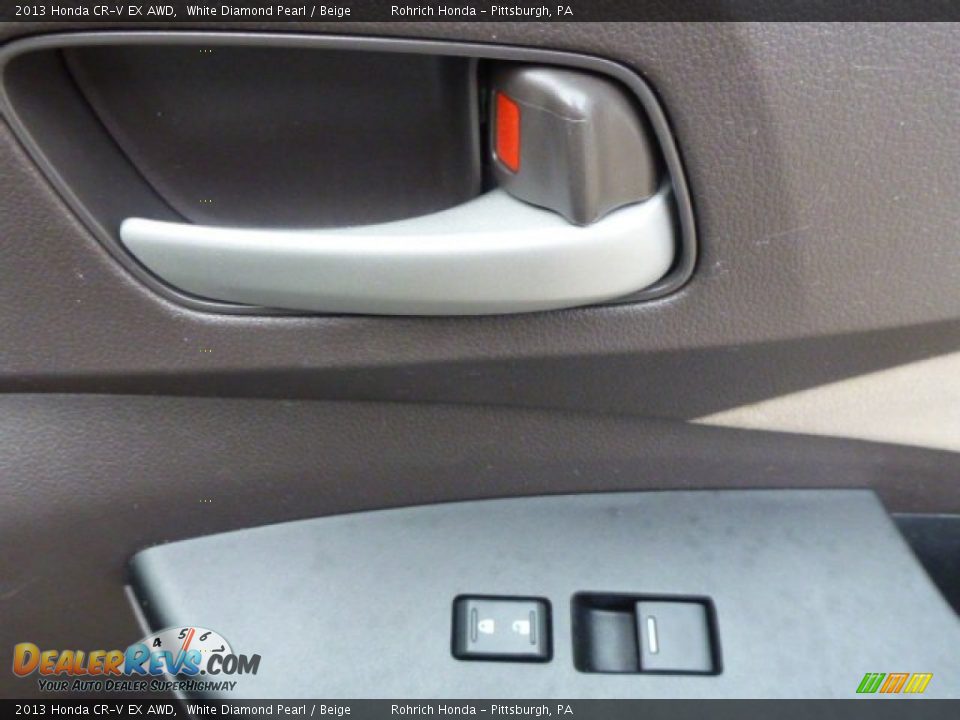 2013 Honda CR-V EX AWD White Diamond Pearl / Beige Photo #15