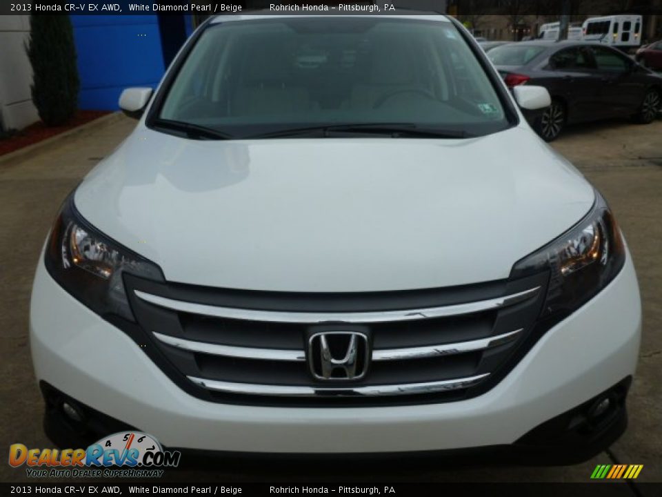 2013 Honda CR-V EX AWD White Diamond Pearl / Beige Photo #18