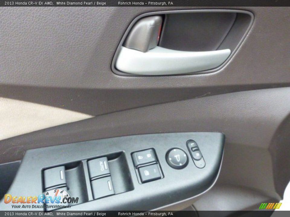 2013 Honda CR-V EX AWD White Diamond Pearl / Beige Photo #20
