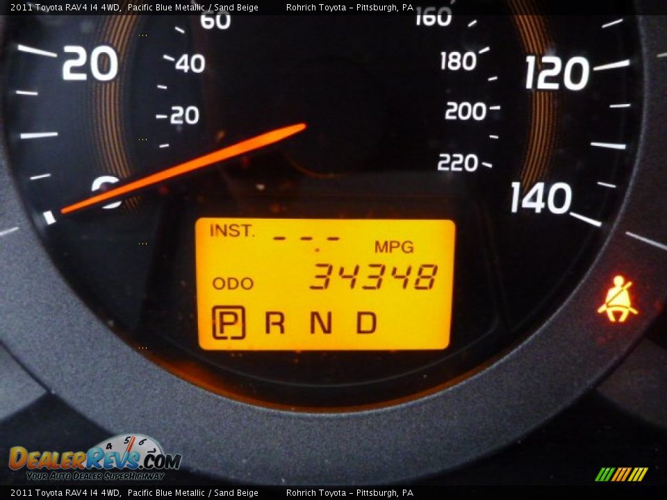 2011 Toyota RAV4 I4 4WD Pacific Blue Metallic / Sand Beige Photo #4