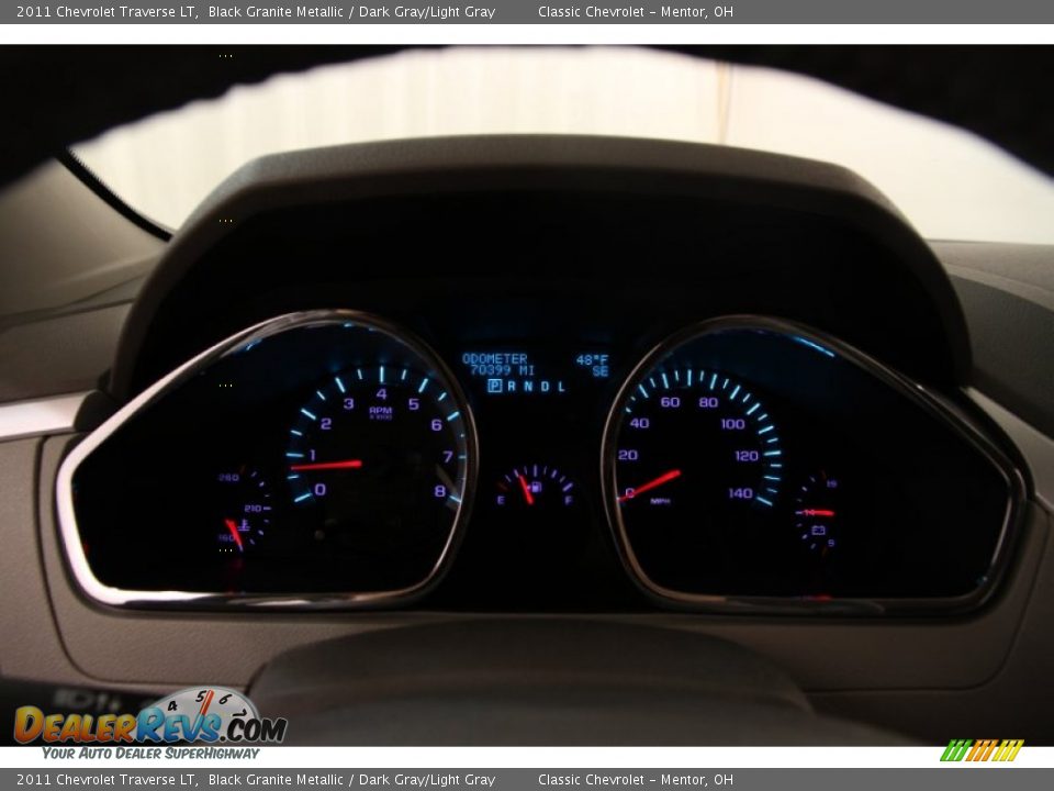 2011 Chevrolet Traverse LT Black Granite Metallic / Dark Gray/Light Gray Photo #7