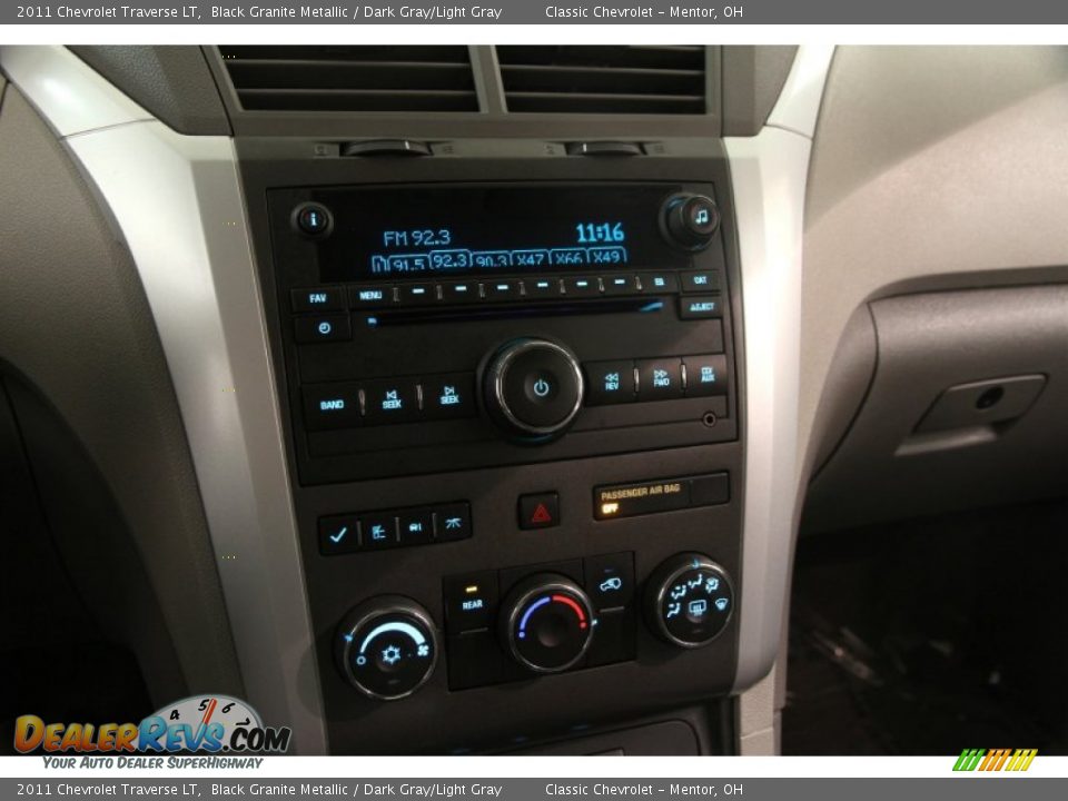 2011 Chevrolet Traverse LT Black Granite Metallic / Dark Gray/Light Gray Photo #8