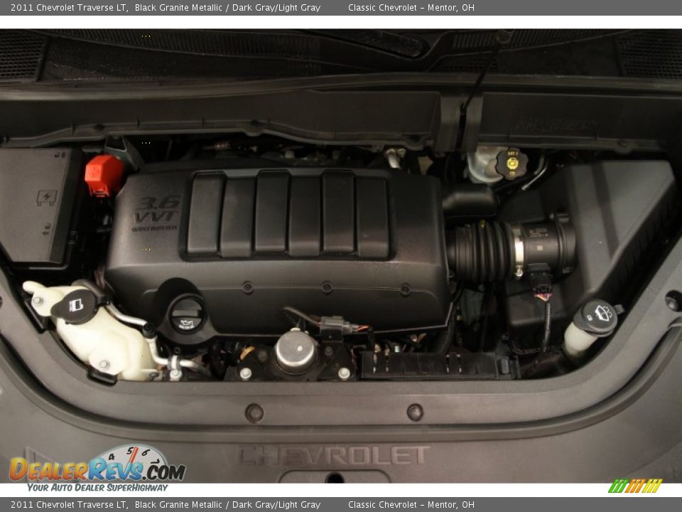 2011 Chevrolet Traverse LT Black Granite Metallic / Dark Gray/Light Gray Photo #15