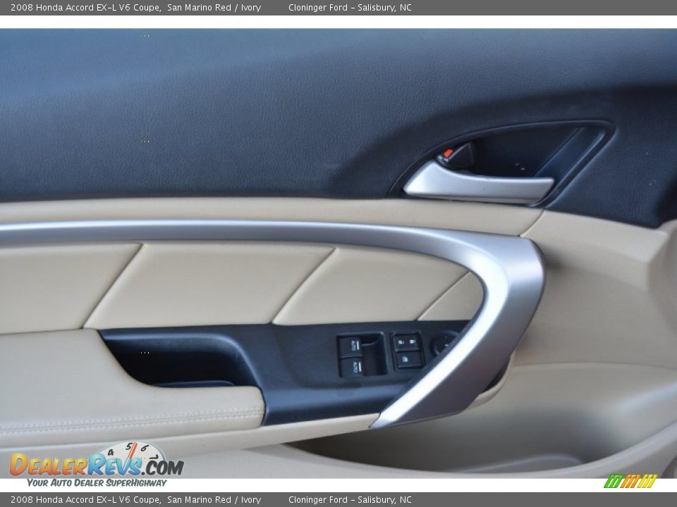 2008 Honda Accord EX-L V6 Coupe San Marino Red / Ivory Photo #8