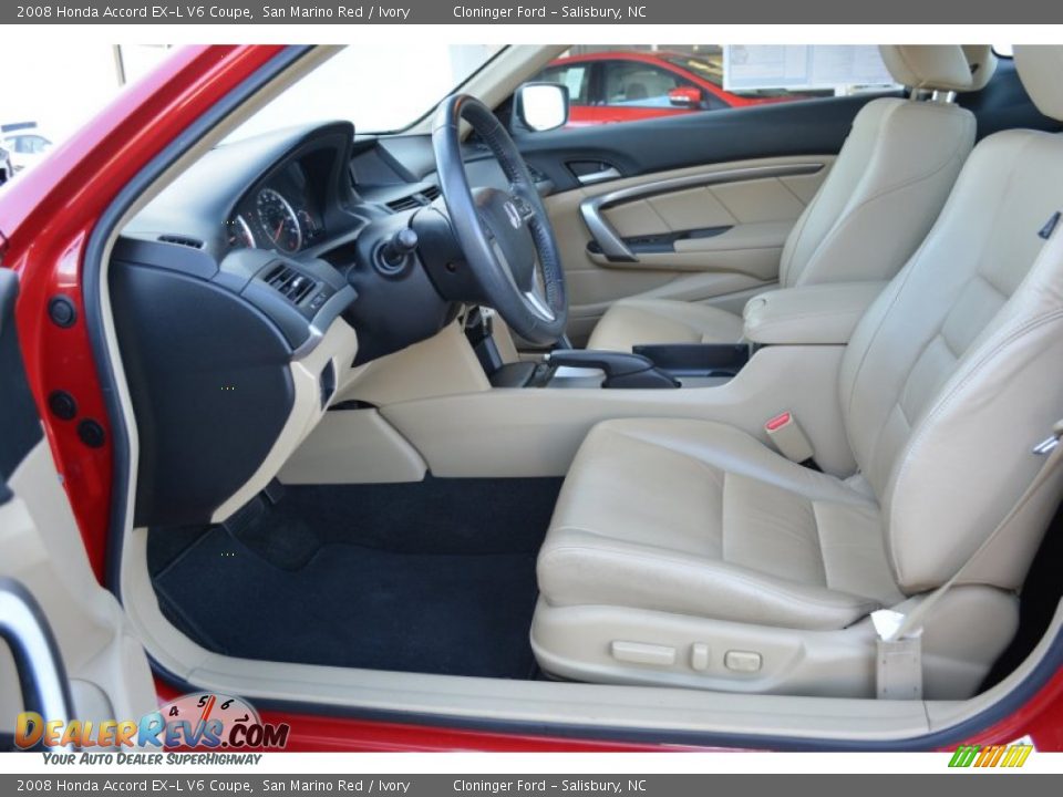 2008 Honda Accord EX-L V6 Coupe San Marino Red / Ivory Photo #9