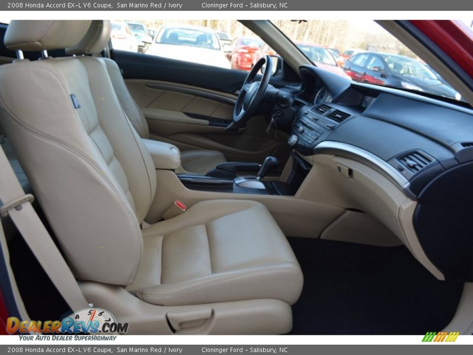 2008 Honda Accord EX-L V6 Coupe San Marino Red / Ivory Photo #14