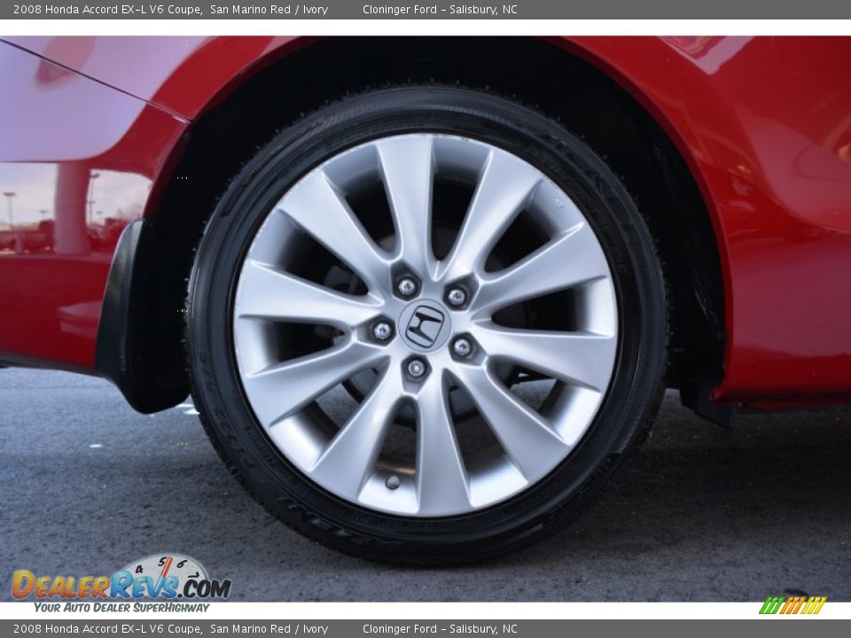 2008 Honda Accord EX-L V6 Coupe San Marino Red / Ivory Photo #15