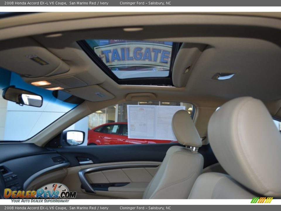 2008 Honda Accord EX-L V6 Coupe San Marino Red / Ivory Photo #16