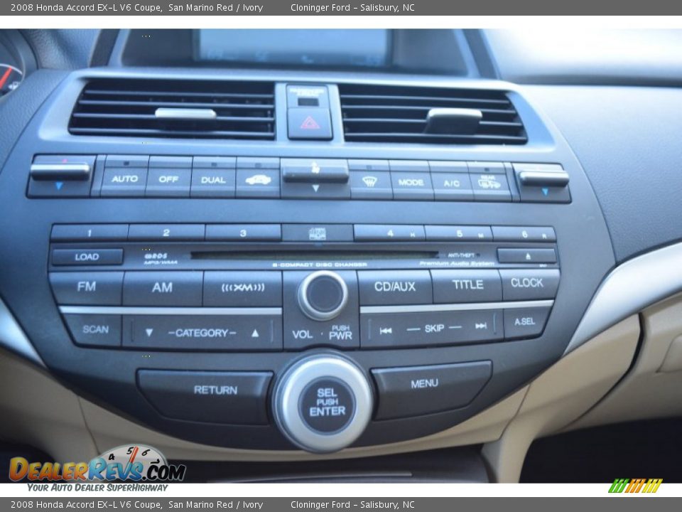 2008 Honda Accord EX-L V6 Coupe San Marino Red / Ivory Photo #17