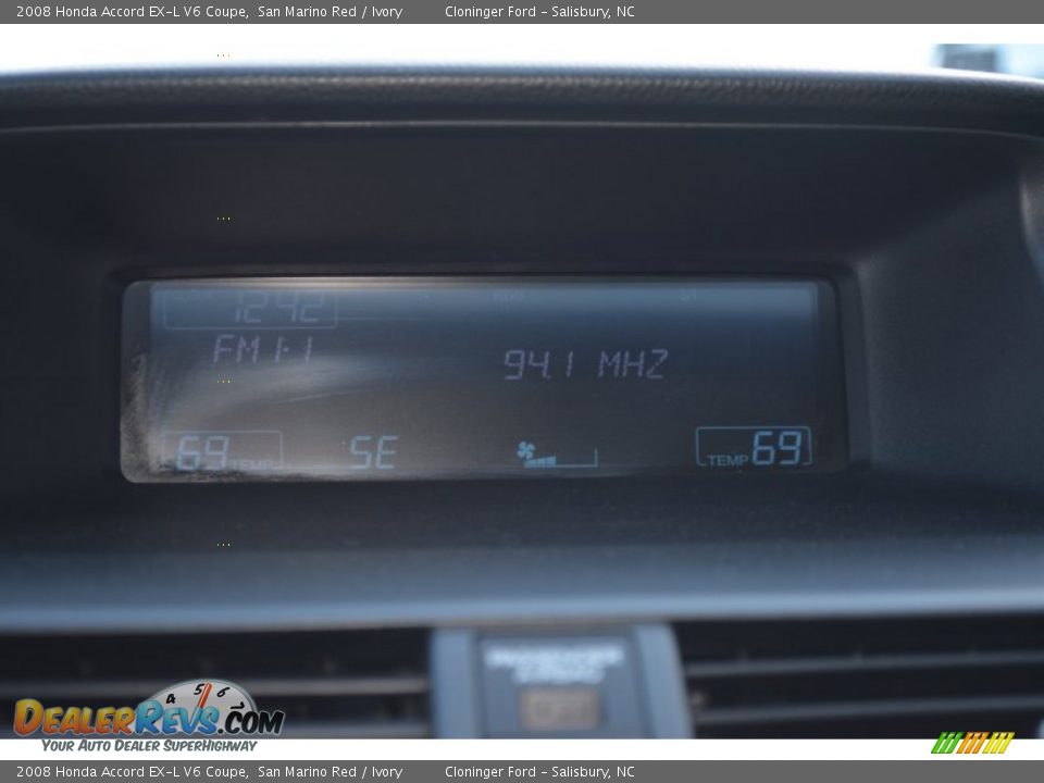 2008 Honda Accord EX-L V6 Coupe San Marino Red / Ivory Photo #18